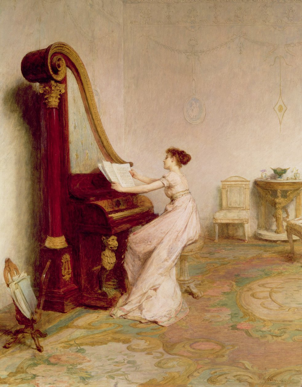 &39;Música quando vozes suaves morrem, vibra na memória&39; (Shelley) de William Quiller Orchardson