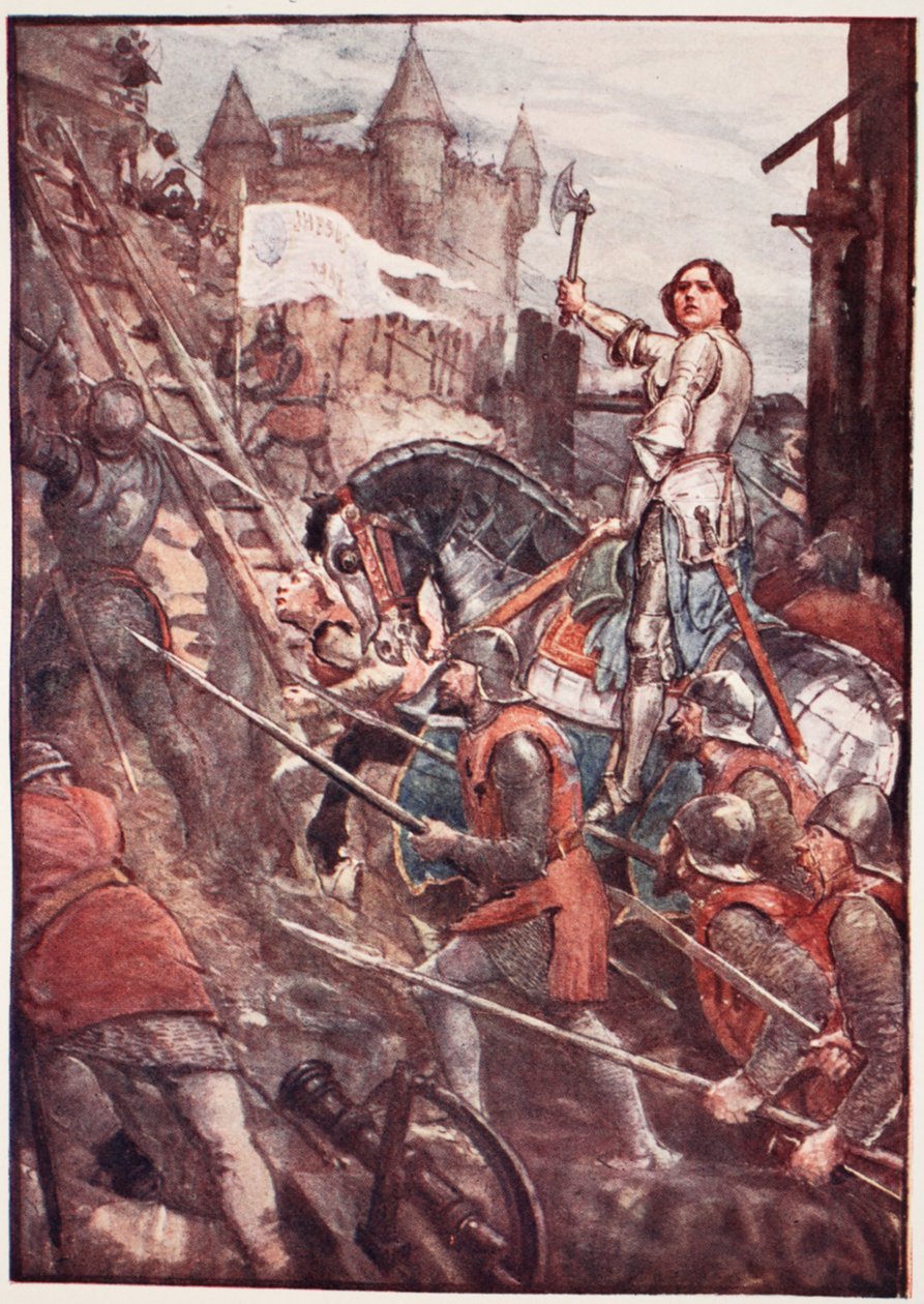 &39;Enter, então, para a cidade é sua&39;, prato de &39;A história da França&39;, por Mary MacGregor, 1920 (lito colorido) de William Rainey