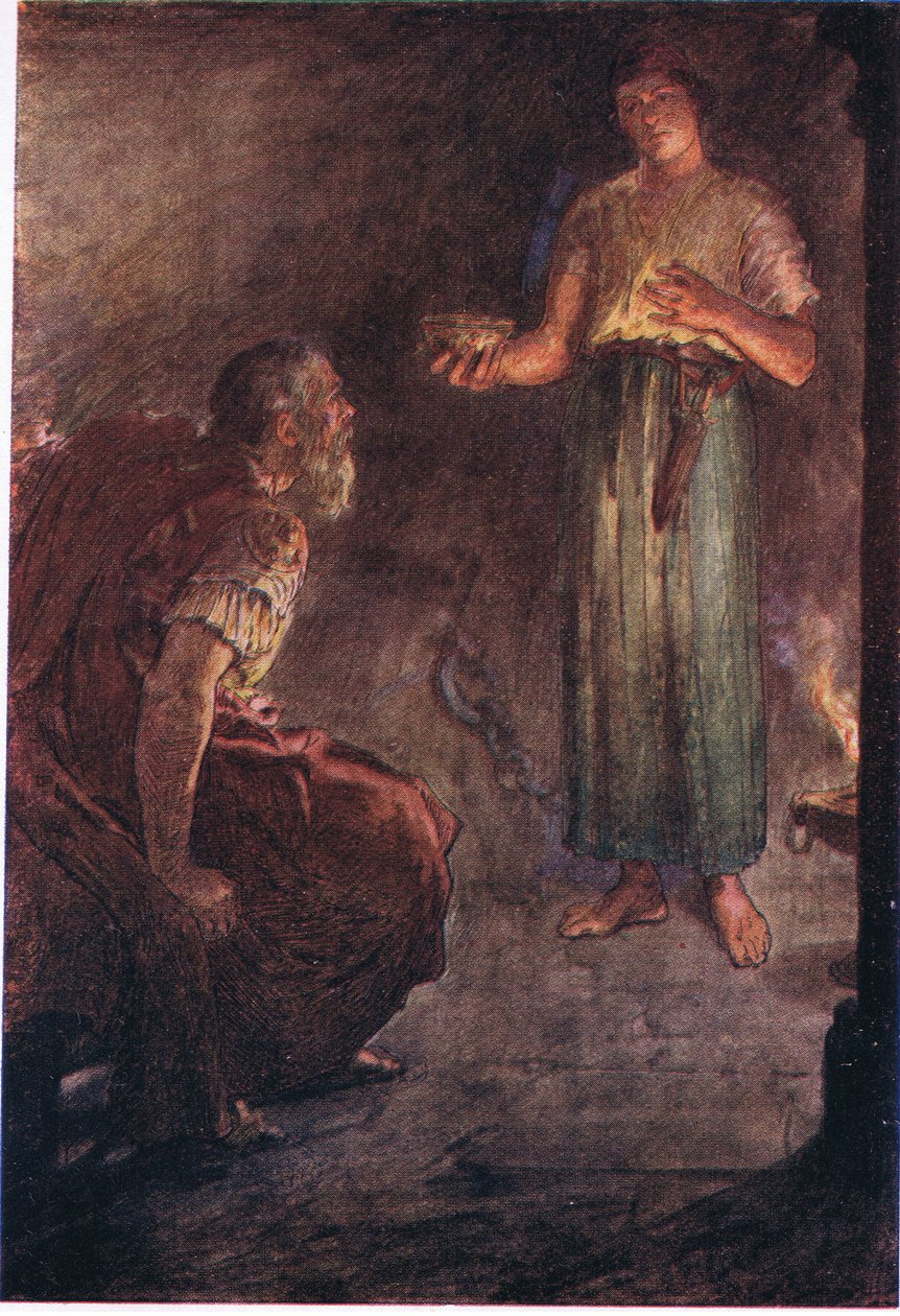 Philopoemen na prisão, de Plutarch Lives publicado pela TC & EC Jack Ltd, década de 1920 de William Rainey