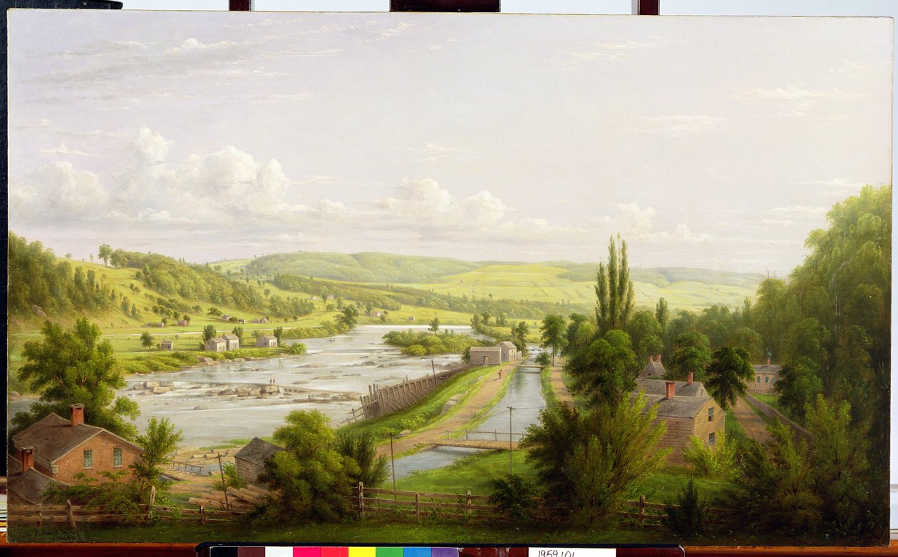 Rio Mohawk em Little Falls, Nova York, 1892 de William Rickarby Miller