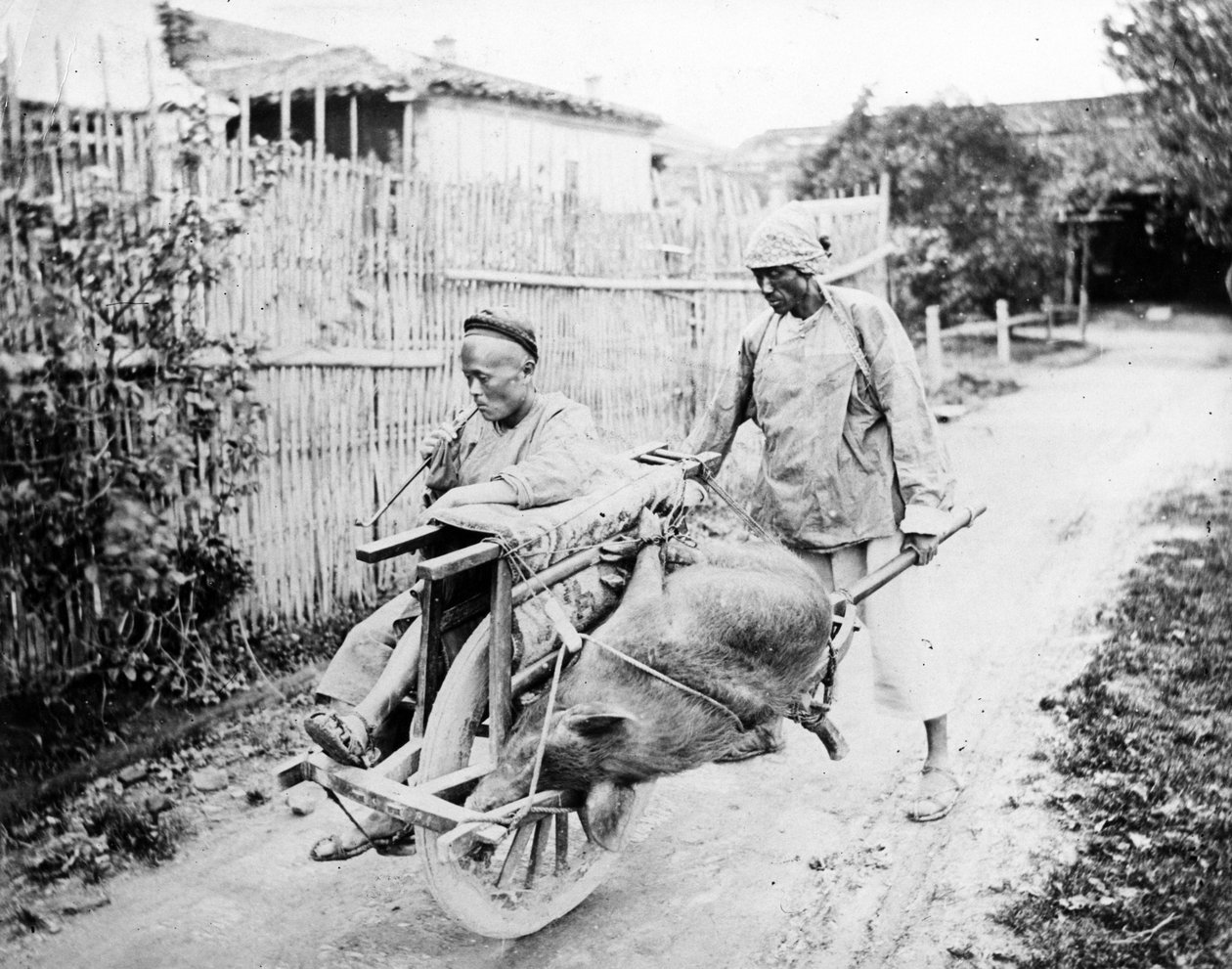 Um táxi de Xangai, c.1875 de William Saunders