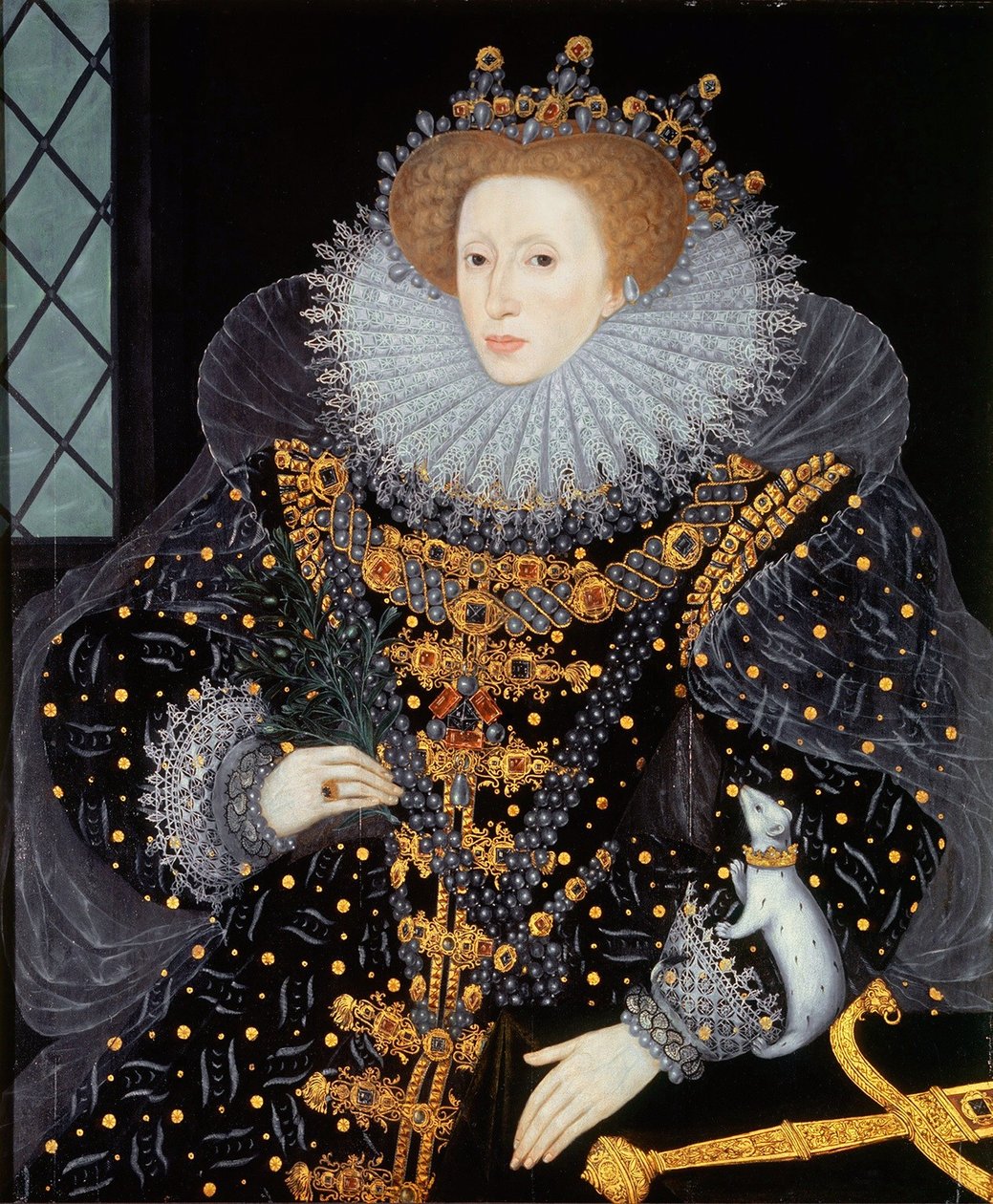 O retrato de arminho de Elizabeth I da Inglaterra de William Segar