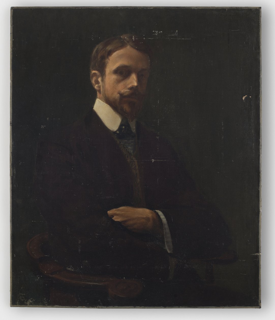 Auto-retrato, antes de 1902 (óleo sobre tela, montado no painel) de William Sergeant Kendall