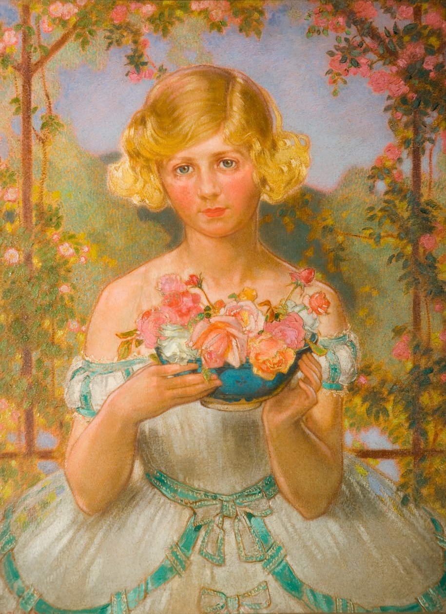Jane com taça de rosas de William Shackleton