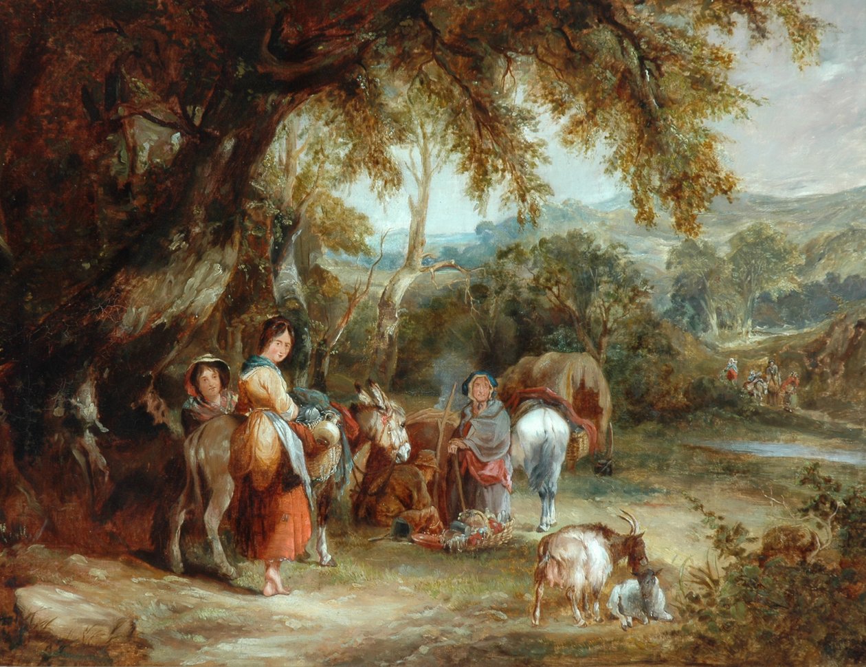 Ciganos "Acampamento, 1788 de William Shayer