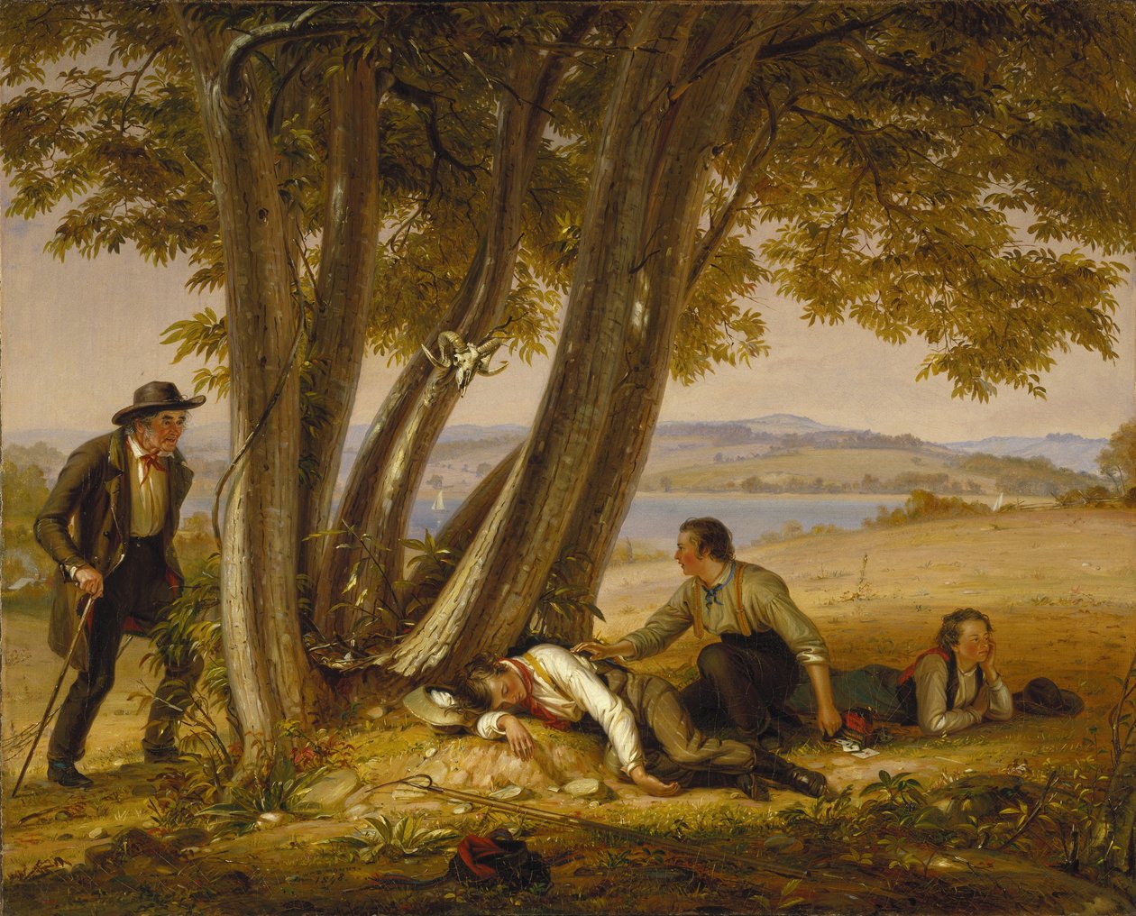 Caught Napping (meninos pegos dormindo em um campo) de William Sidney Mount