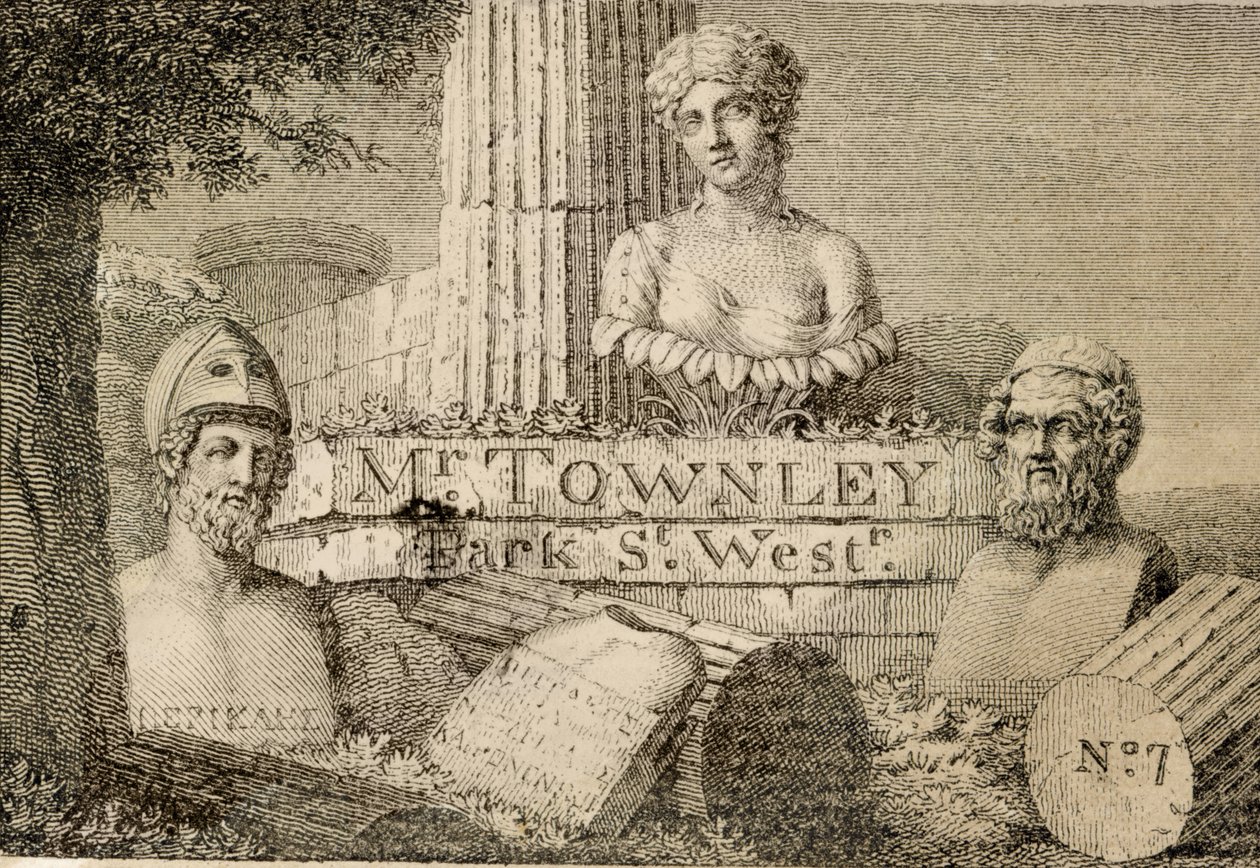 Cartão Visitante de Charles Townley (1737-1805) de William Skelton