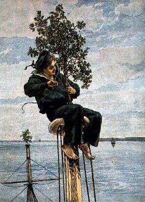 Manhã de Natal no Mast Head, do Graphic Christmas Number, 1879 de William Small