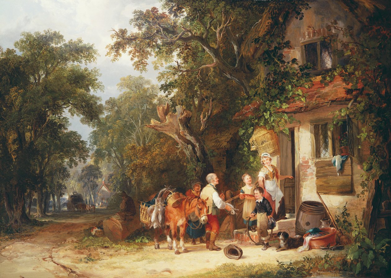 O vendedor de coelho, 1853 de William Snr. Shayer