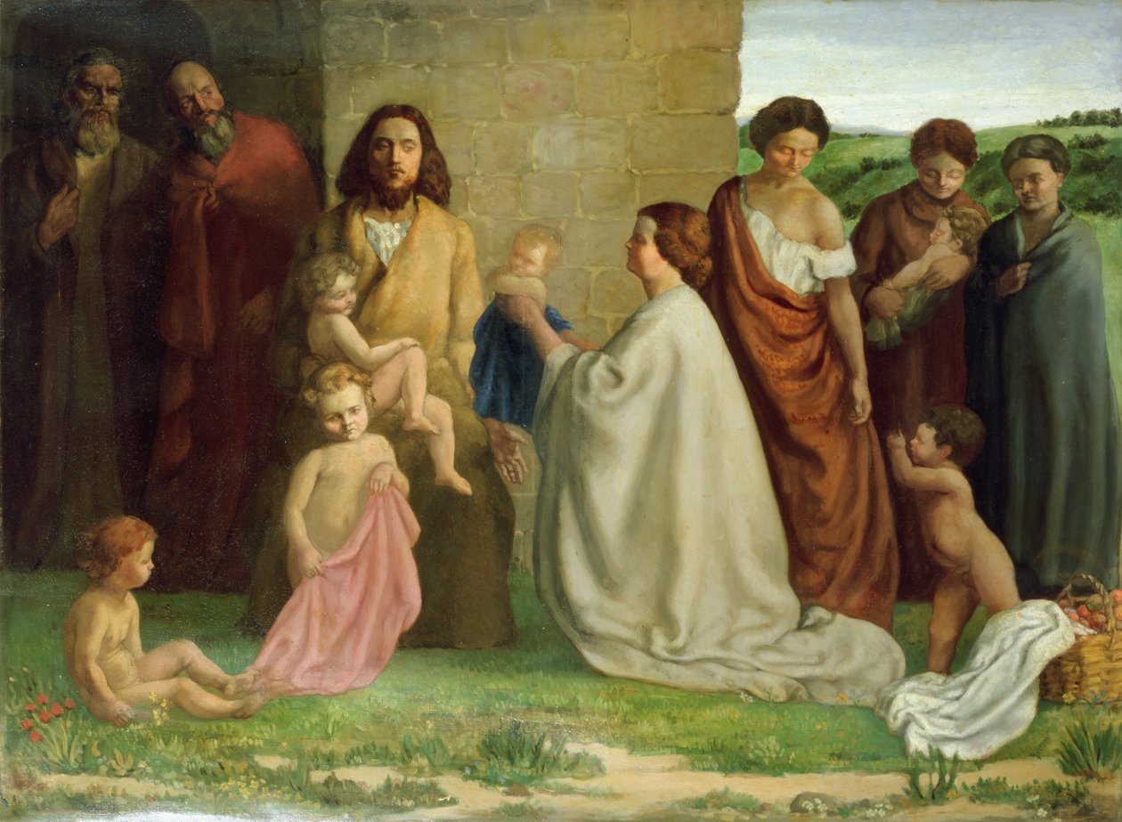 &39;Sofrer criancinhas para vir a mim&39;, 1905 de William Strang