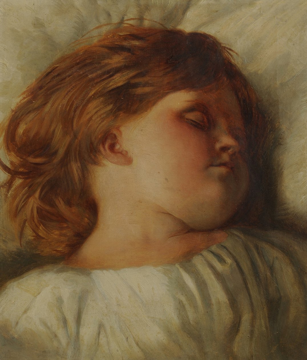 A criança dormindo - uma neta, c.1896 de William Strutt