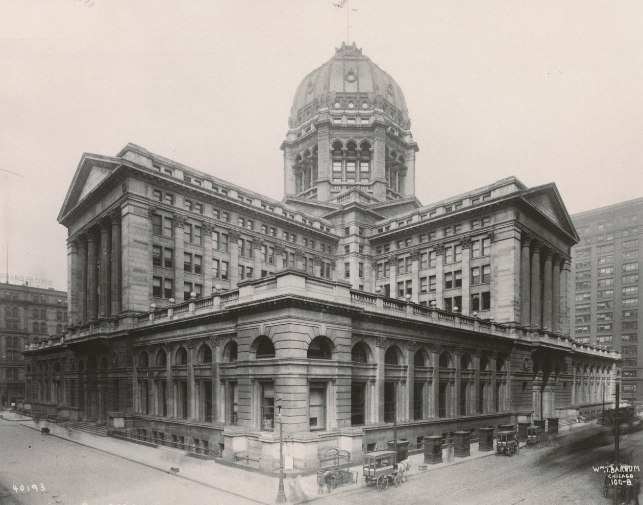 Vista do edifício federal de Chicago, 1906 de William T. Barnum