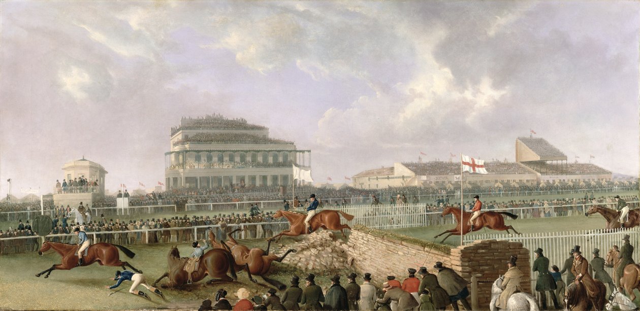 O Liverpool e National Steeplechase em Aintree 1843, c.1843 de William Tasker