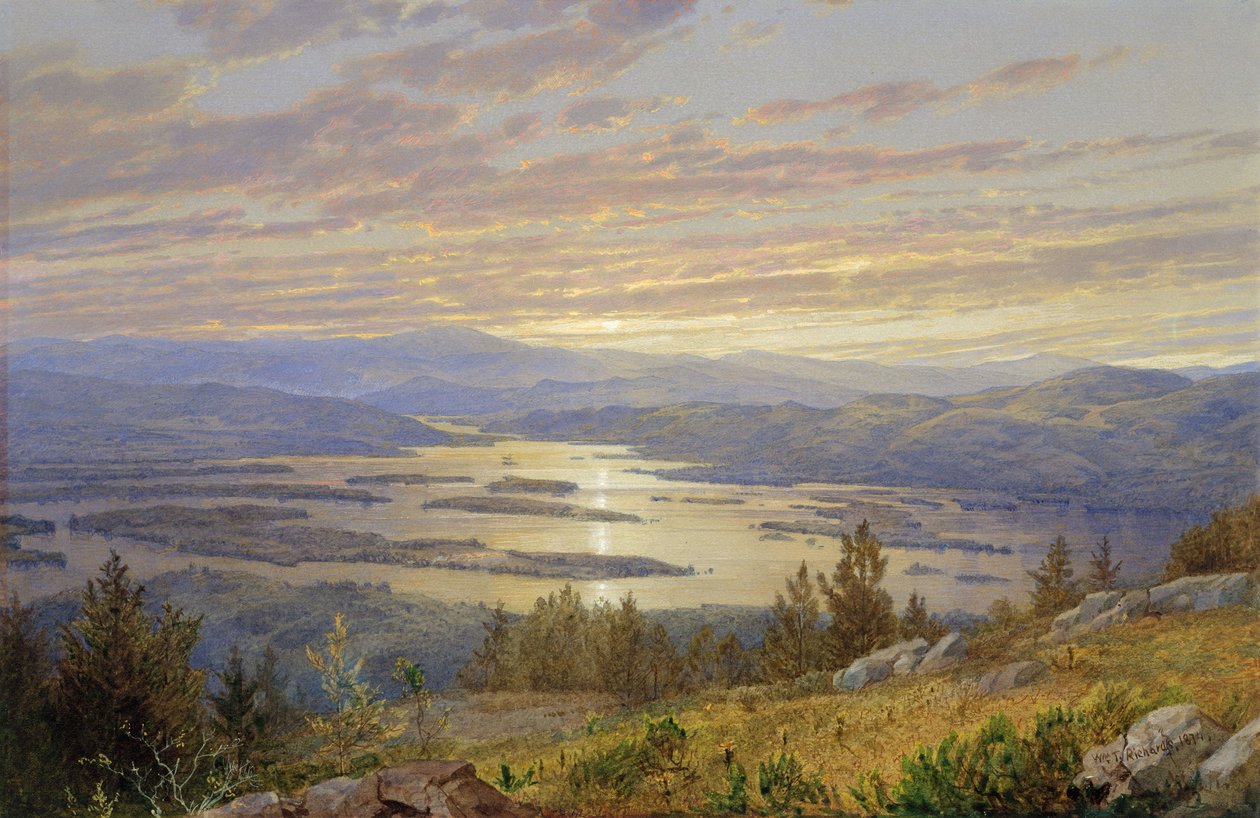 Lago Squam from Red Hill, 1874 de William Trost Richards