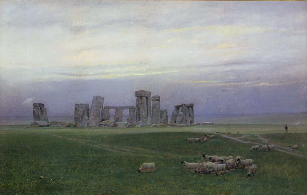 Stonehenge, c.1882 (wc e guache sobre papel) de William Trost Richards