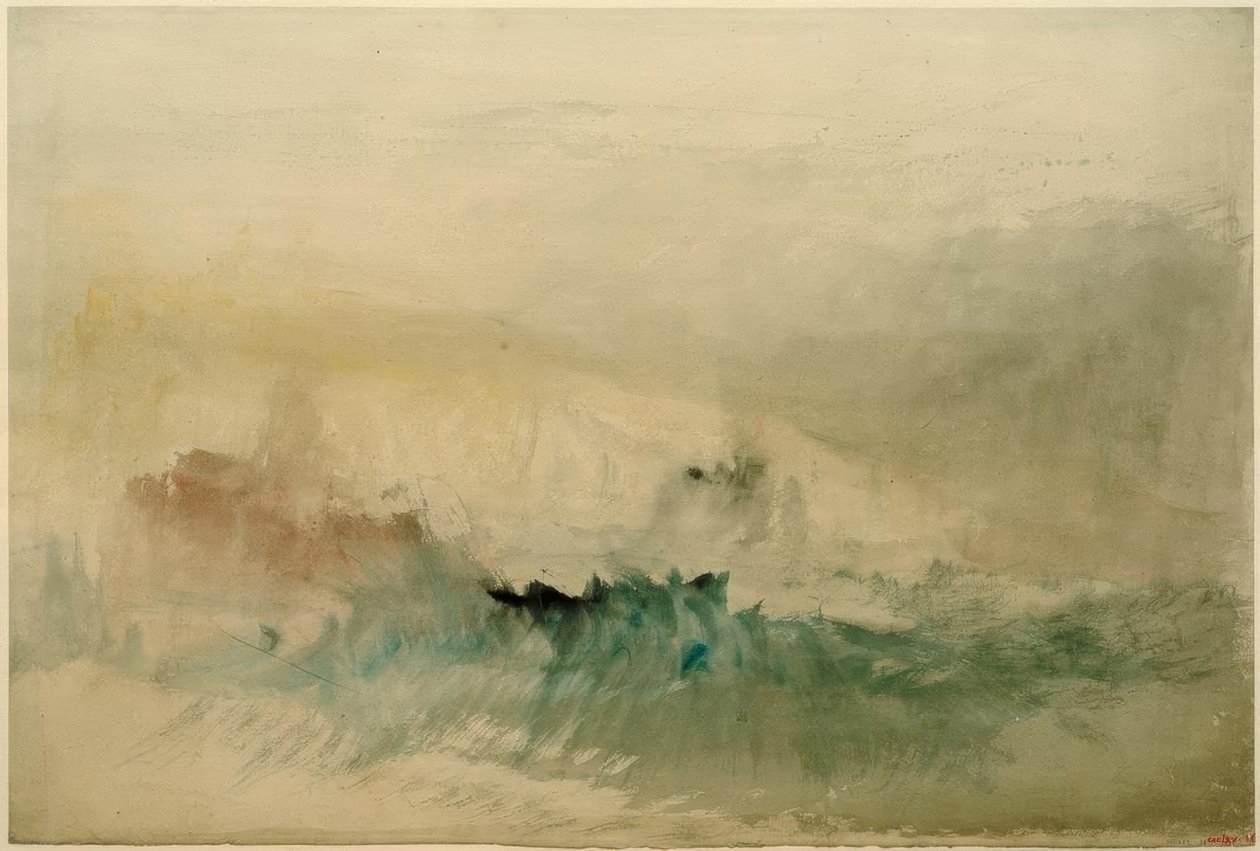 Um mar tempestuoso de Joseph Mallord William Turner