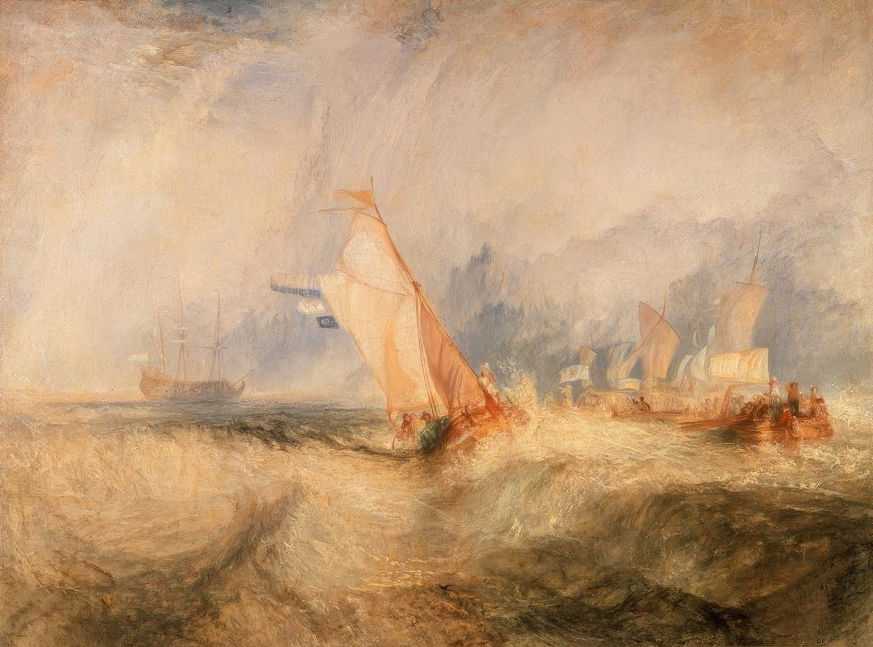 Almirante van Tromp cruza contra o vento de Joseph Mallord William Turner