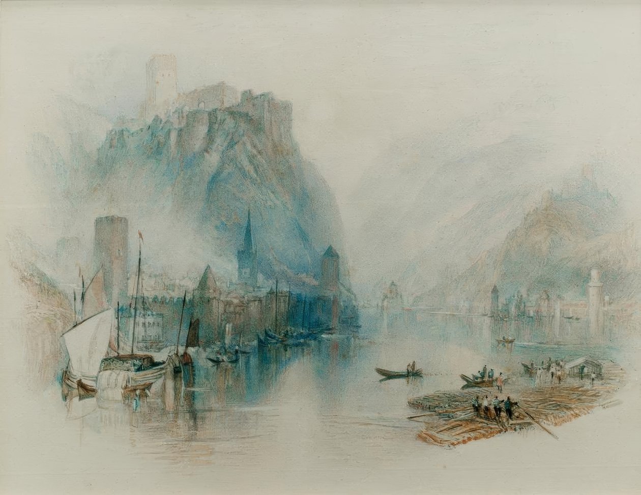 Burgen am Rhein (Reno Castellado) de Joseph Mallord William Turner