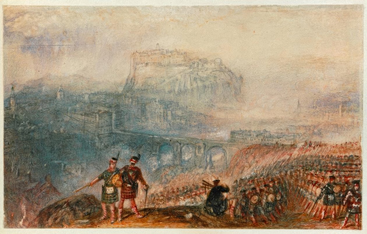Castelo de Edimburgo: March of the Highlanders de Joseph Mallord William Turner
