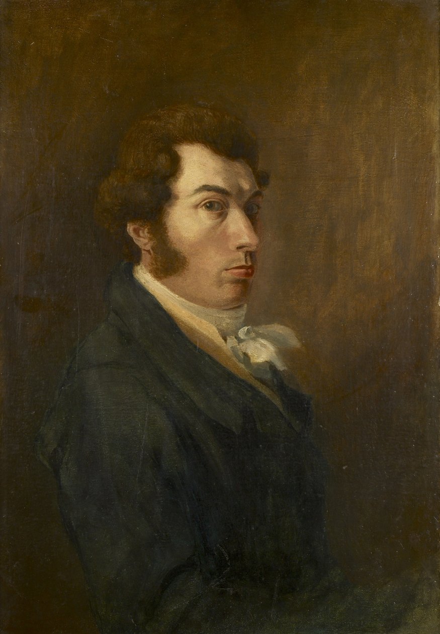 Auto-retrato, c.1824 (óleo sobre papel sobre tela) de Joseph Mallord William Turner