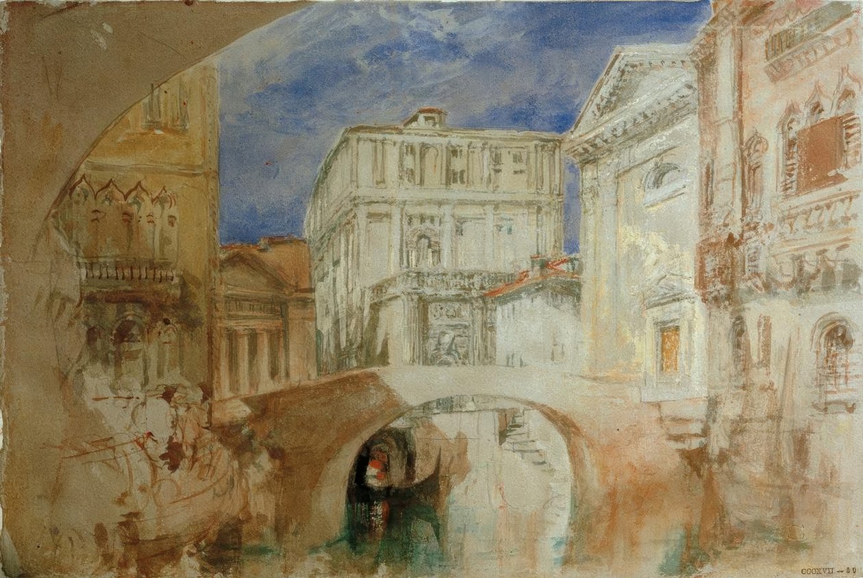 A Igreja de San Luca e a parte de trás do Palazzo Grimani de Joseph Mallord William Turner