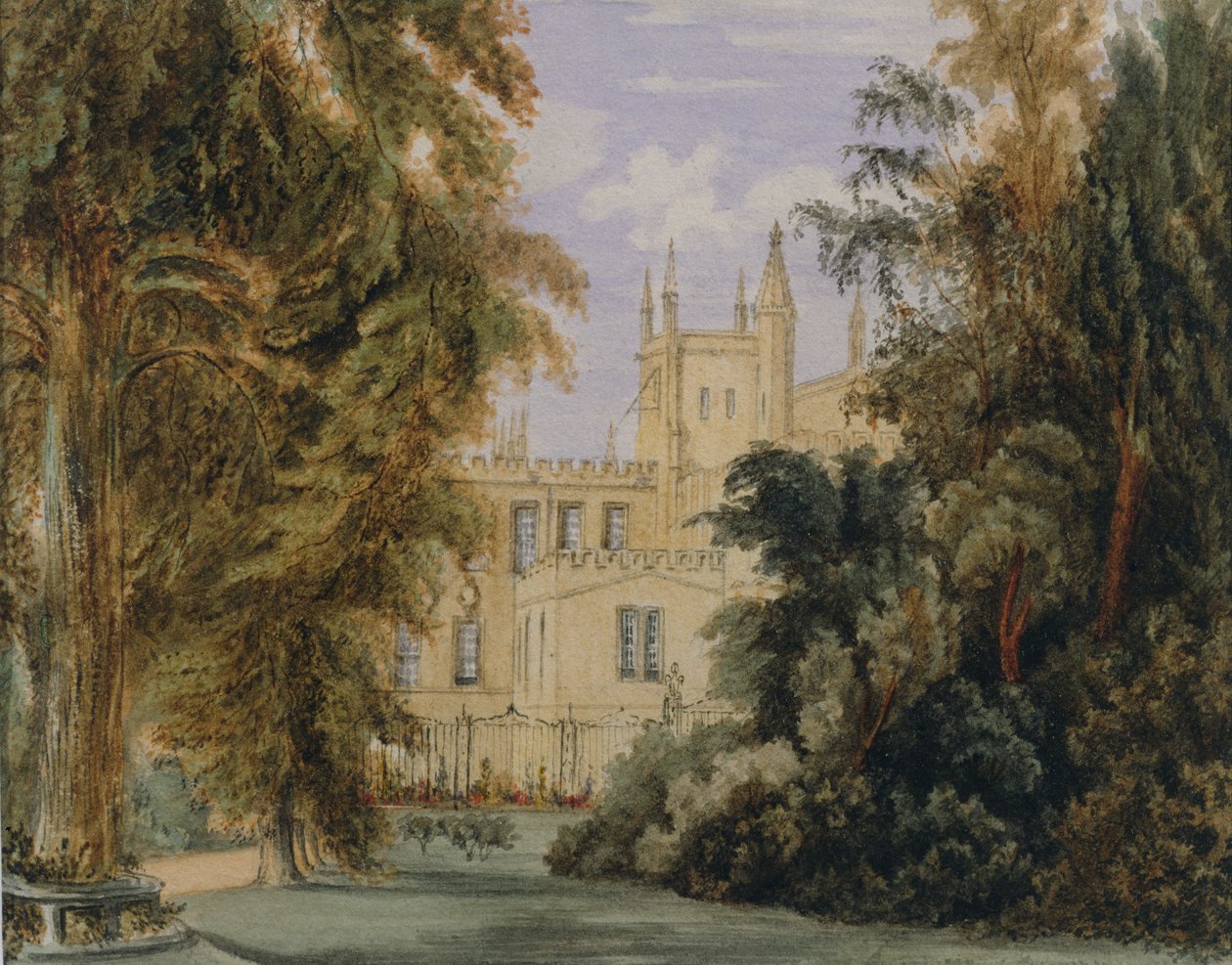 O Quadrilátero do Jardim, em New College, Oxford, 1877 de Joseph Mallord William Turner