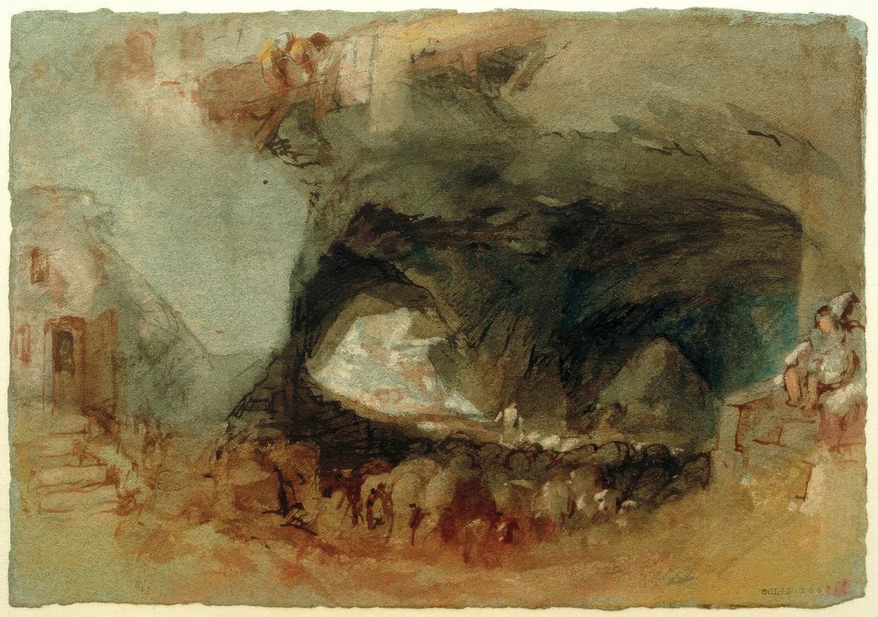 O interior de uma caverna perto de Saumur de Joseph Mallord William Turner