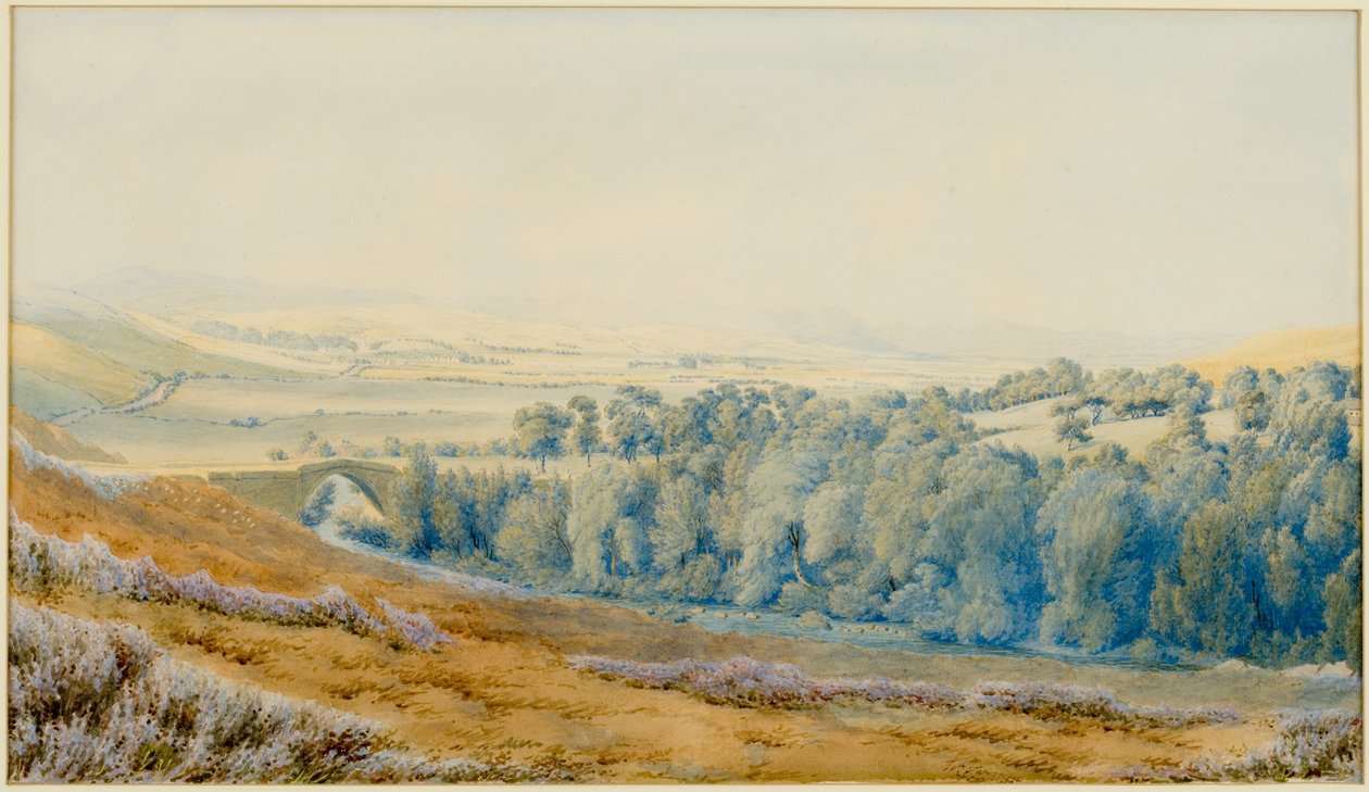 Weetwood Bridge, Northumberland (aguarela sobre papel) de Joseph Mallord William Turner