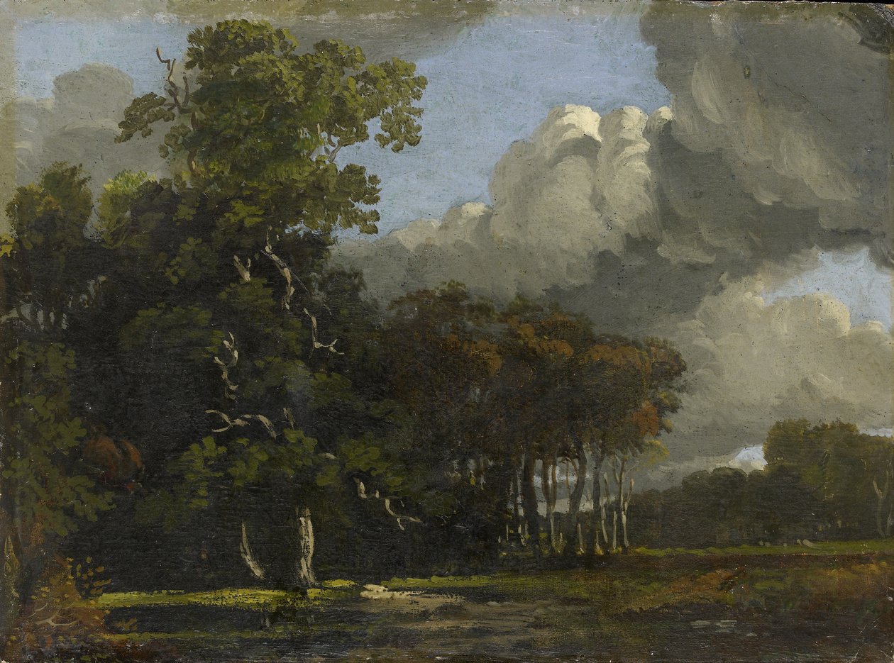 Paisagem da floresta, c. 1816 - 1820 (óleo no moinho) de Joseph Mallord William Turner