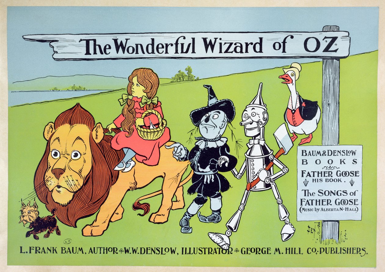 O Maravilhoso Mágico de Oz e o Pai Ganso, c.1900 de William Wallace Denslow