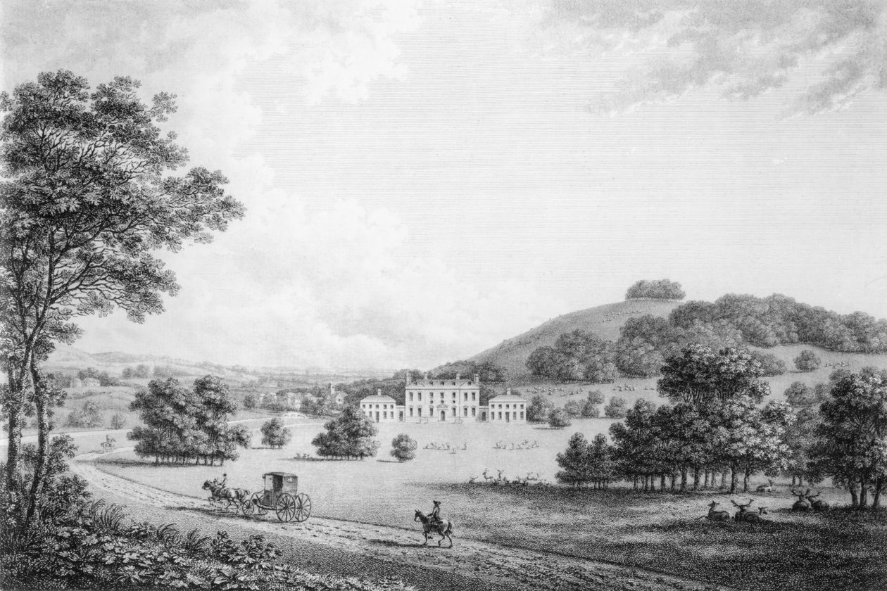 Parque de Godmersham, Kent, o assento de Thomas Knight Esq., Bar. em 1785 de William Watts