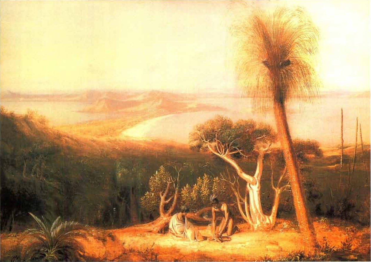 Parte do som do Rei George III, na costa sul da Nova Holanda de William Westall