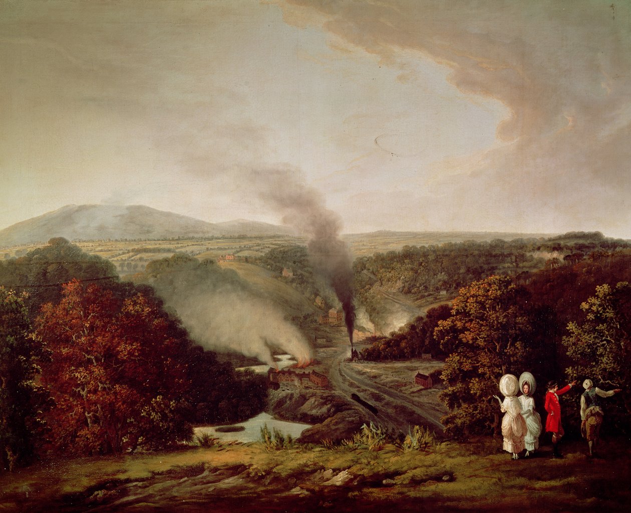 Tarde vista de Coalbrookdale, 1777 de William Williams