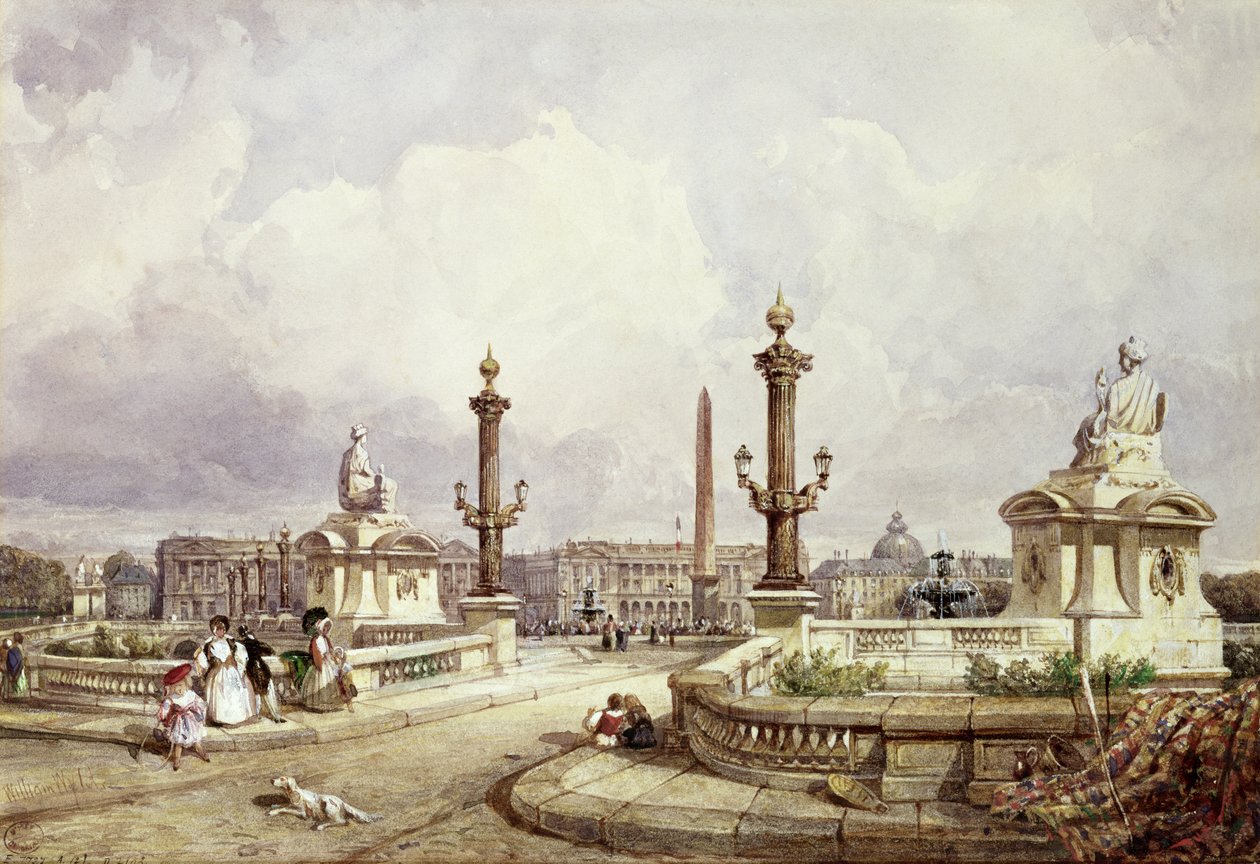 A Place de la Concorde, c.1837 de William Wyld