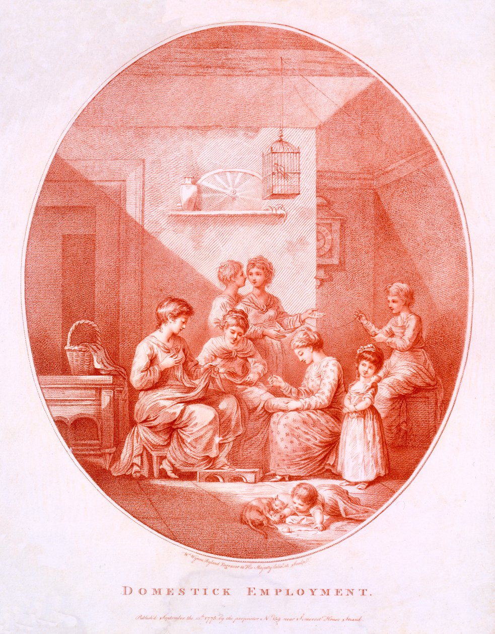 Emprego Domestick, 1775 de William Wynne Ryland