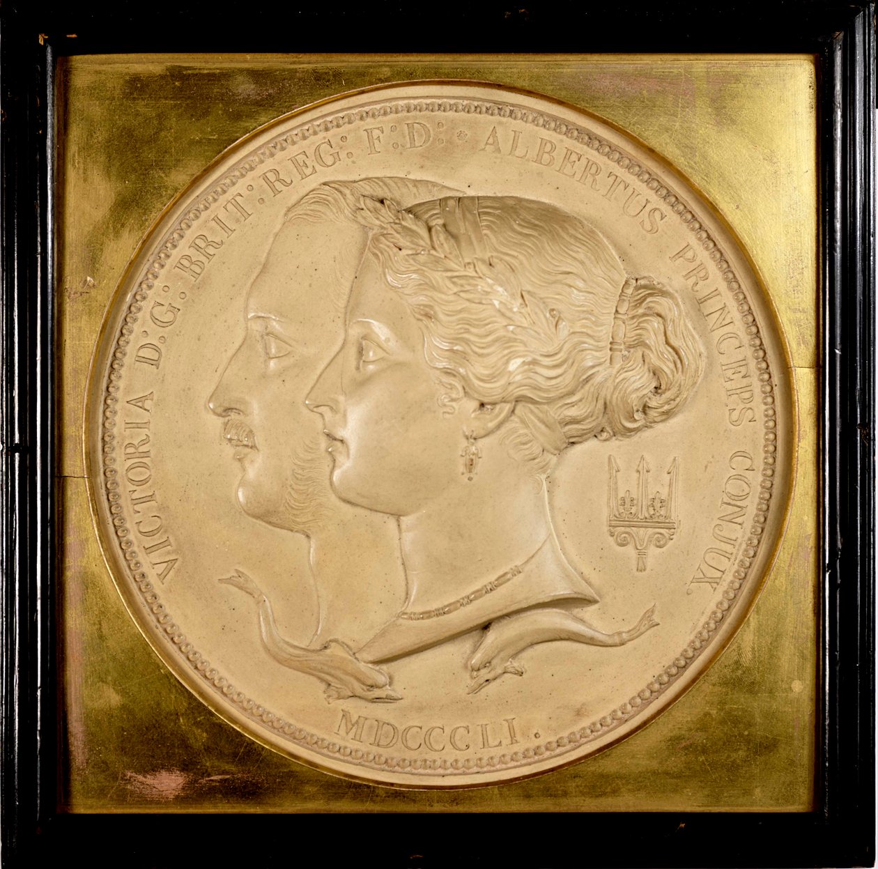 Modelo para medalhas oficiais do prêmio da Grande Exposição, 1851 (gesso) de William Wyon
