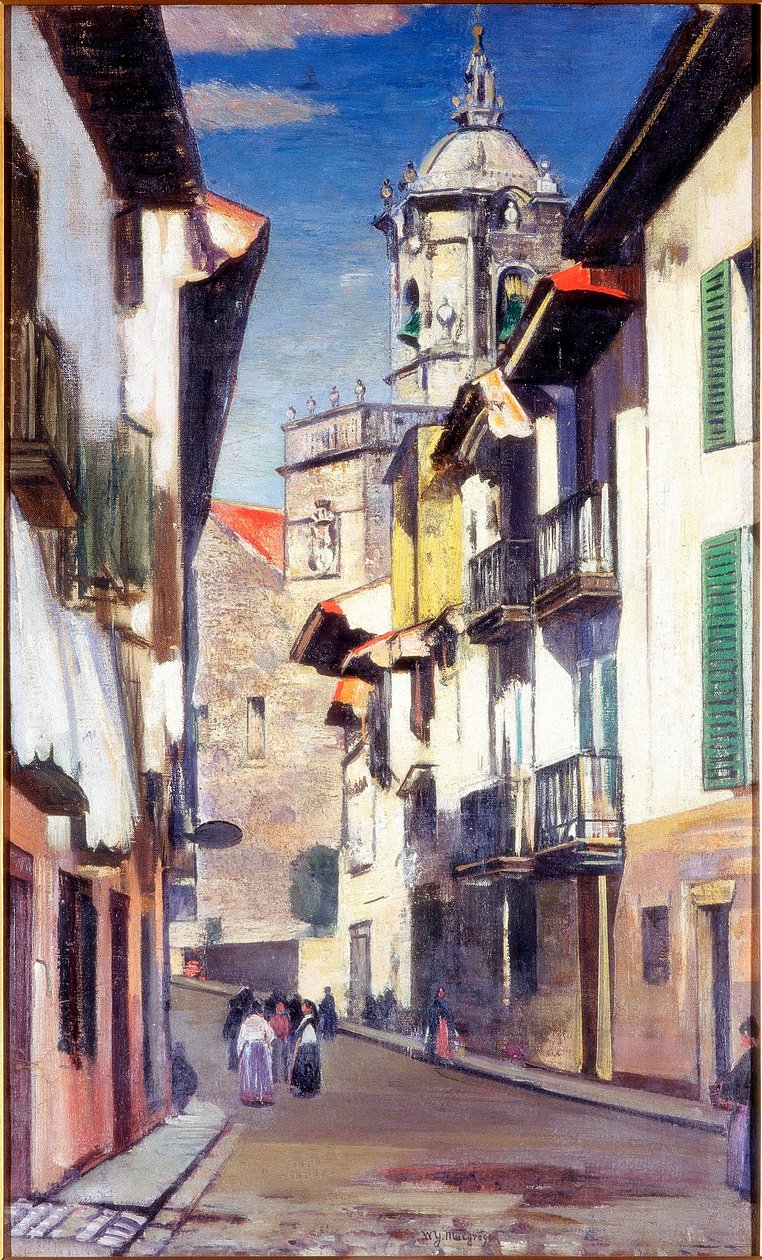 Uma rua em Fuenterrabia, c.1908 de William York MacGregor