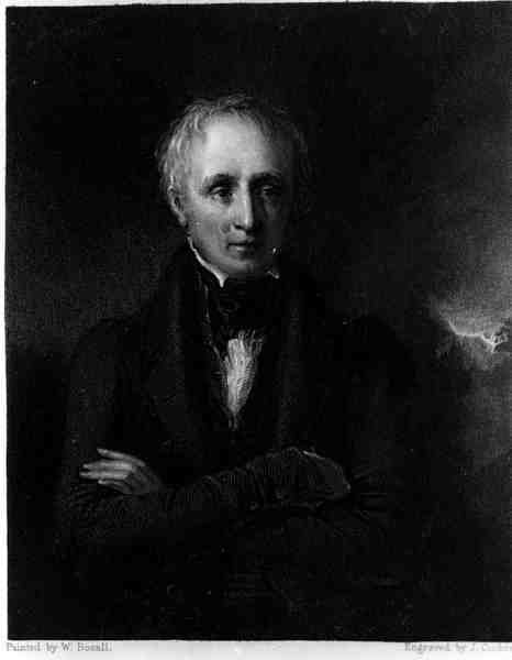 Retrato de William Wordsworth (1770-1850), gravado por J.Cochran de William after Boxall