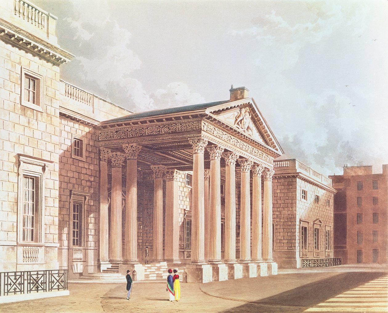 Carlton House, gravado por R. Reeve, c.1819 de William after Westall