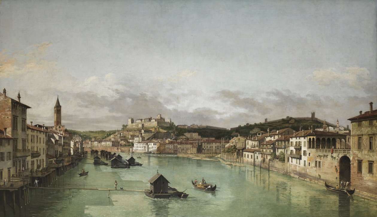 Vista de Verona (depois de Bernardo Bellotto) c.1760-70 de William Marlow