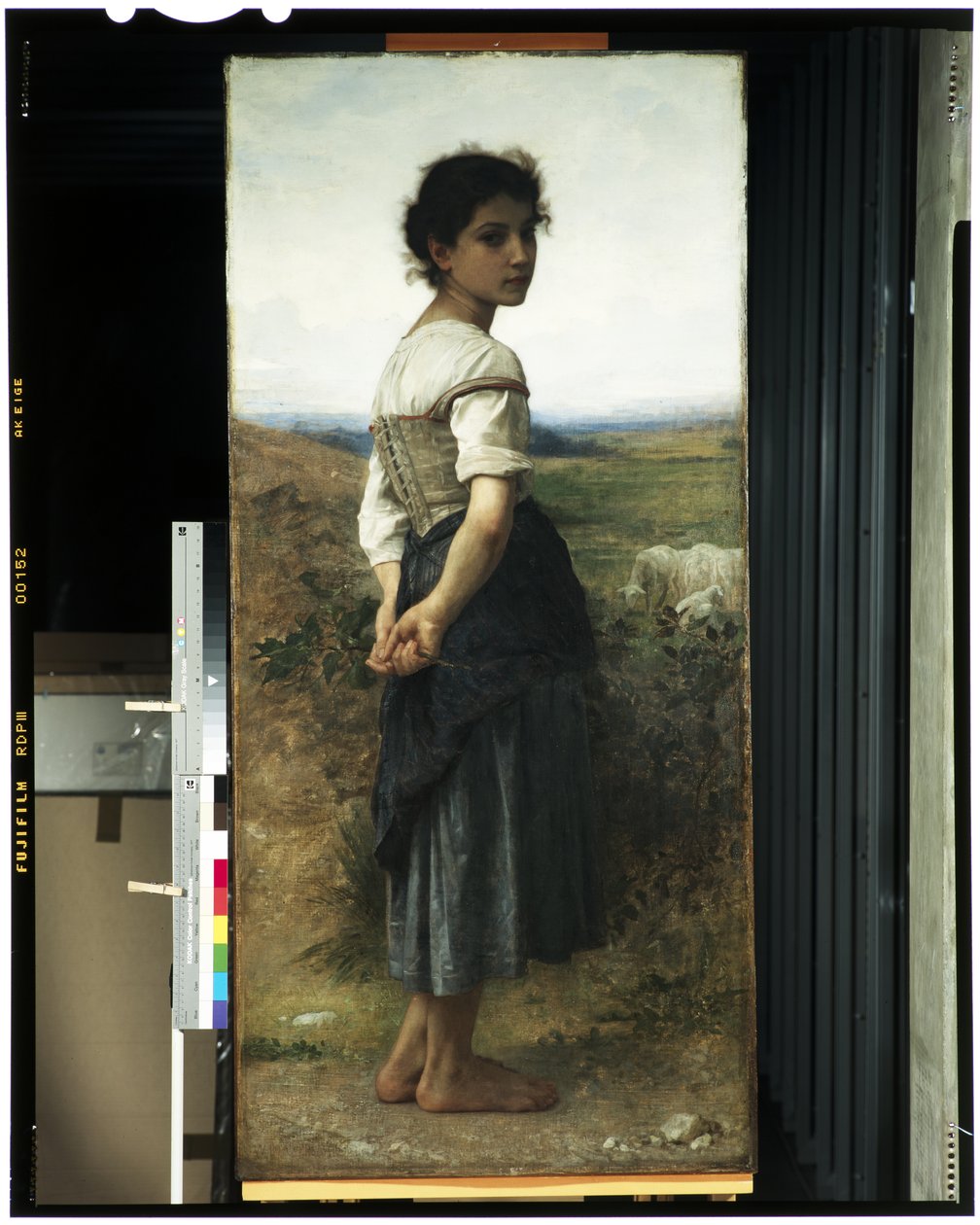 A jovem pastora, 1885 de William Adolphe Bouguereau