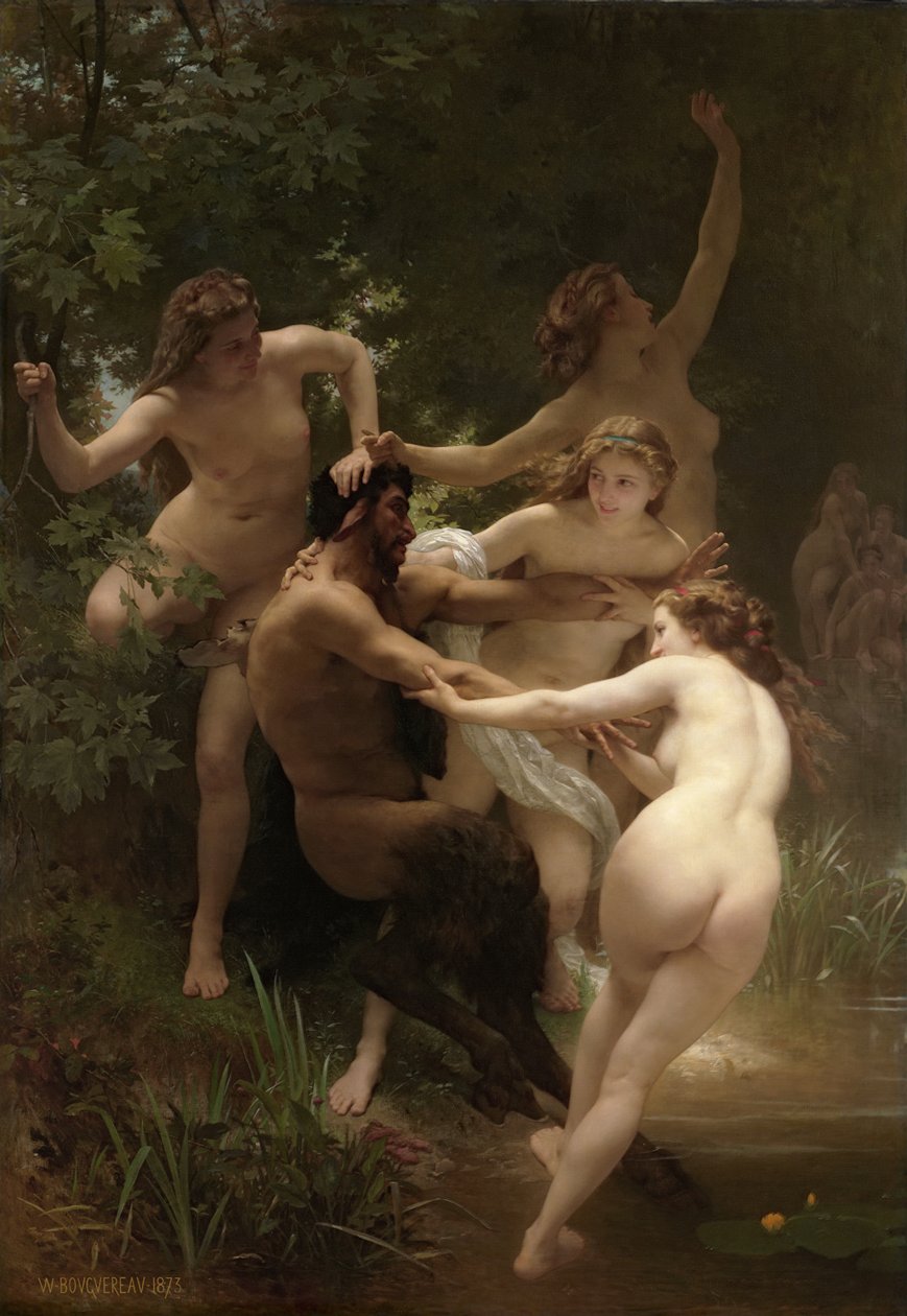 Ninfas e Sátiro de William-Adolphe Bouguereau