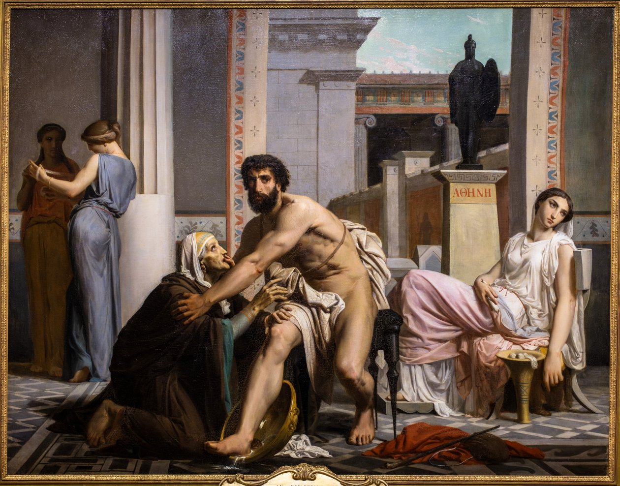 Odisseu reconhecido pela sua ama no regresso de Troia de William Adolphe Bouguereau