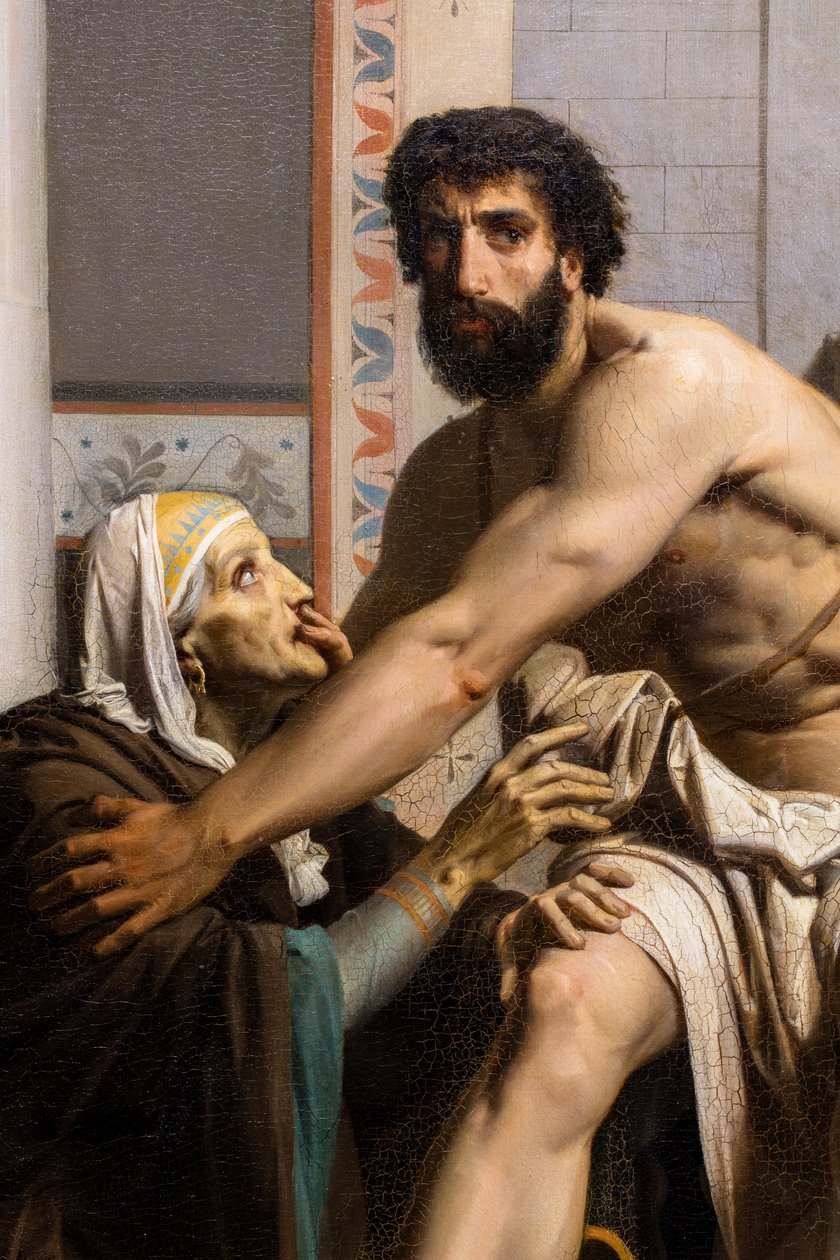 Odisseu reconhecido pela sua ama no regresso de Troia de William Adolphe Bouguereau