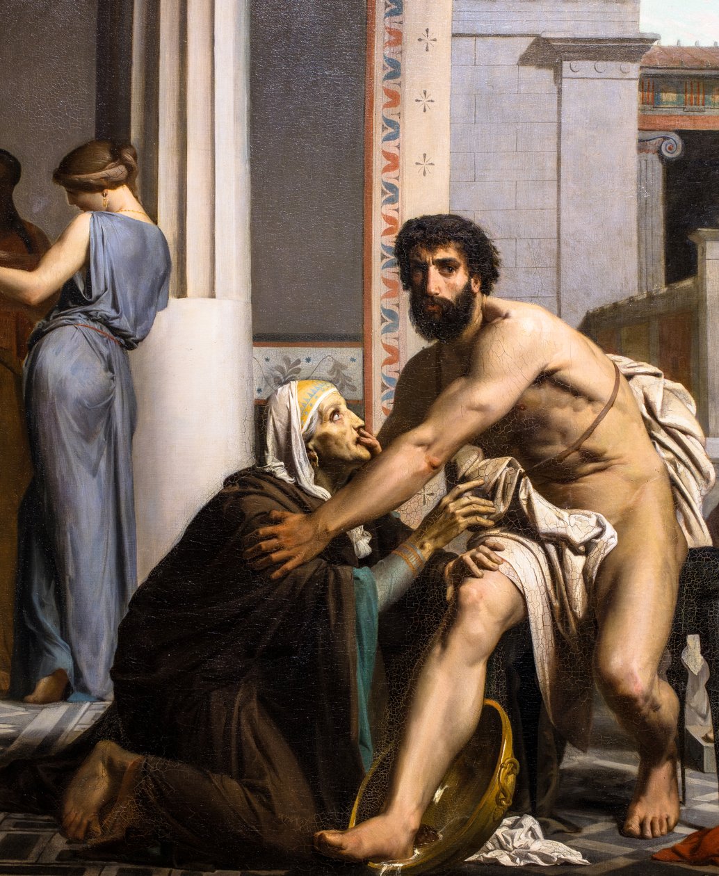 Odisseu reconhecido pela sua ama no regresso de Troia de William Adolphe Bouguereau