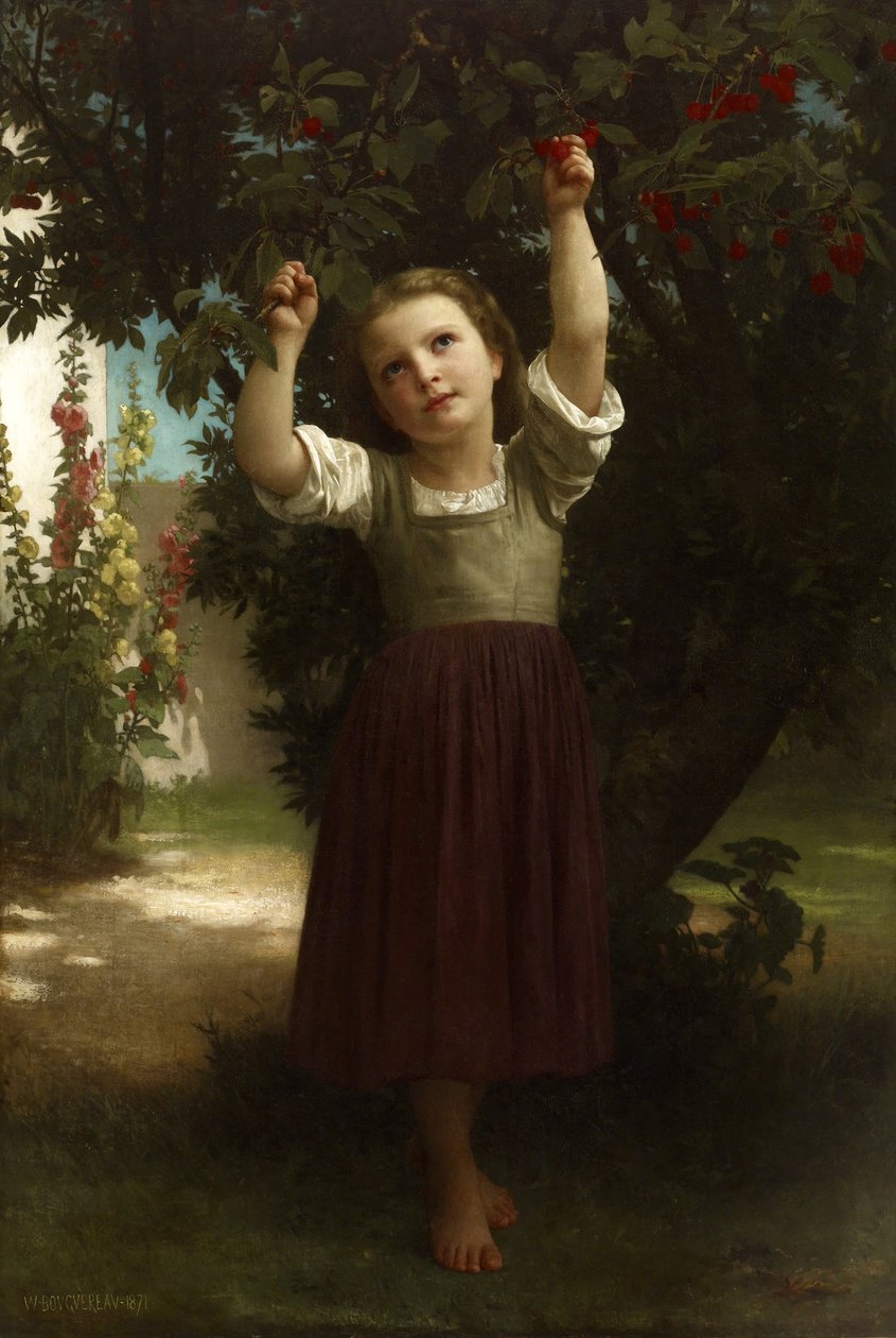 A apanhadora de cerejas de William-Adolphe Bouguereau
