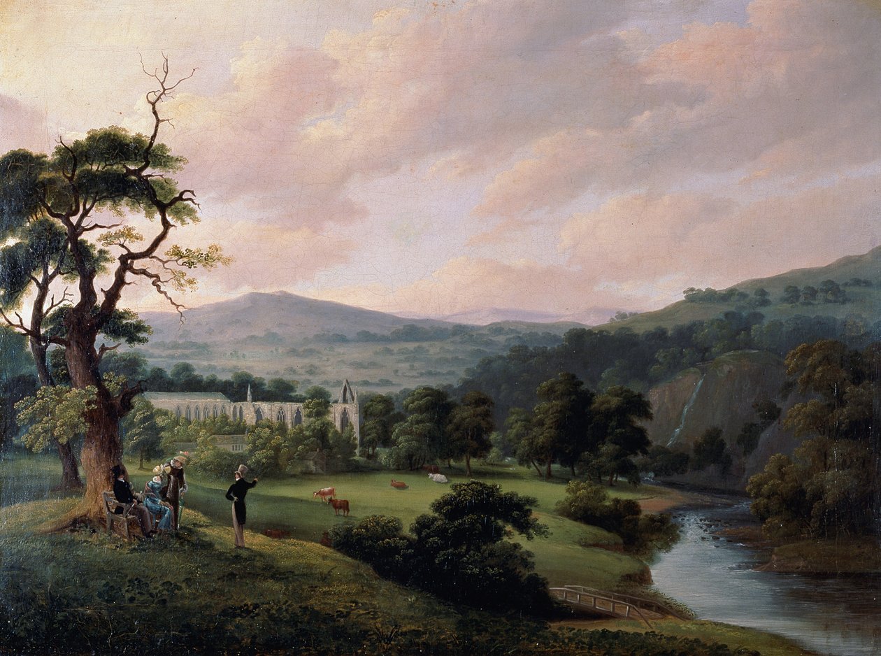 Abadia de Bolton do Rio Wharfe (aguarela sobre papel) de Joseph Mallord William Turner