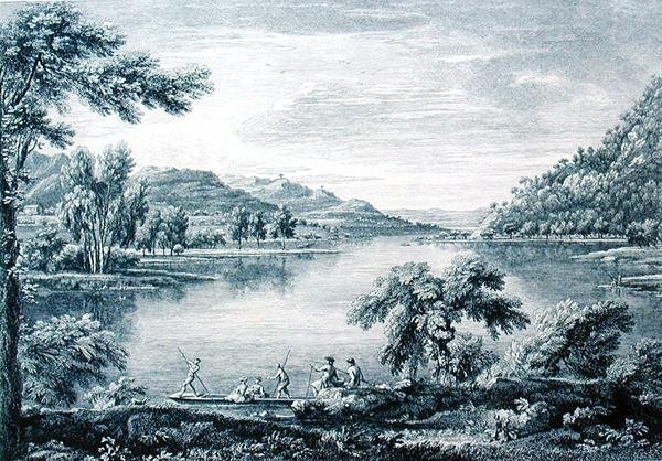 Vista de Hawswater, um lago perto de Banton em Westmoreland, gravado e gravado por Chatelin e Muller (gravação) de William (after) Bellers