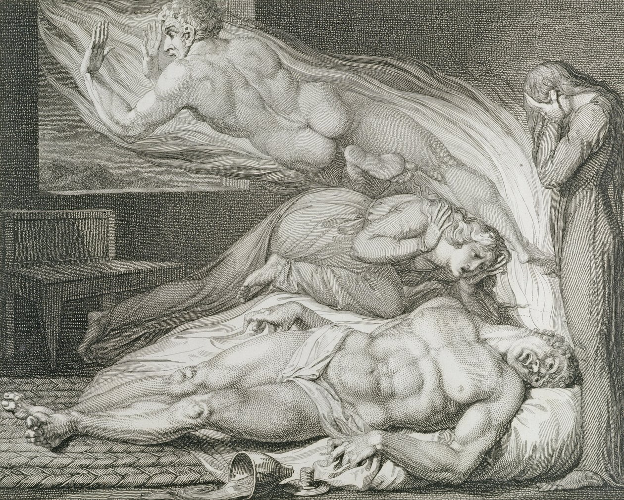 Morte do Homem Perverso Forte, pl.6, ilustração de 
