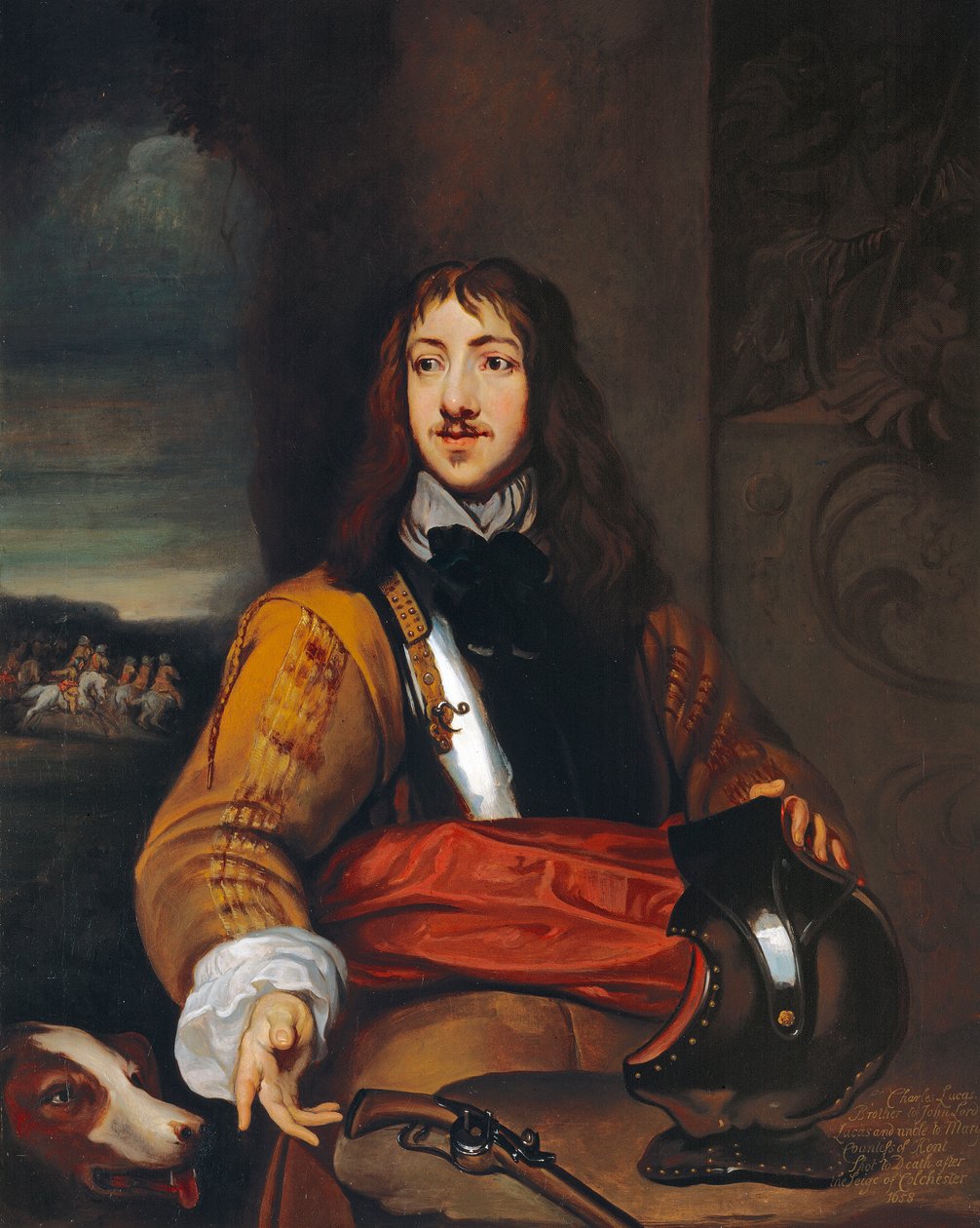 Coronel Richard Neville ou Sir Charles Lucas (1615-76) c. 1643 (óleo sobre tela) de William (after) Dobson